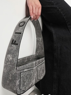 Fiorucci grey denim shoulder bag