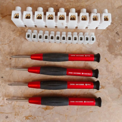 Powerfix Profi Precision Screwdriver Set with 2 Electrical Terminal Blocks new