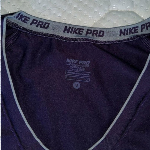 Nike Pro women's sports shirt used, purple, size S