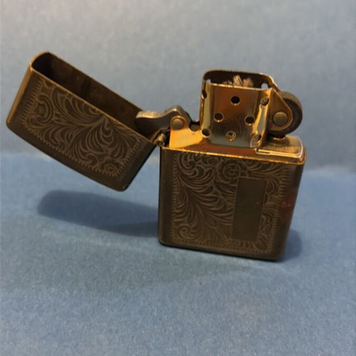 Zippo Slim Venetian Solid Brass lighter 1992, used