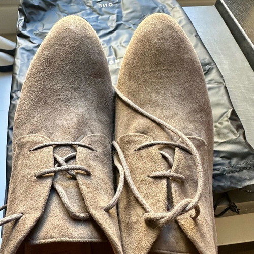 Fratelli Rossetti shoes new, taupe suede, 8cm heel