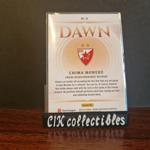 Panini Euroleague Origins Red Star Zvezda Moneke Dawn card new