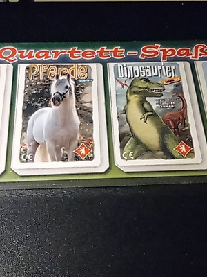 Σετ γερμανικών παιχνιδιών καρτών Quartett-Spaß σφραγισμένο Altenburger