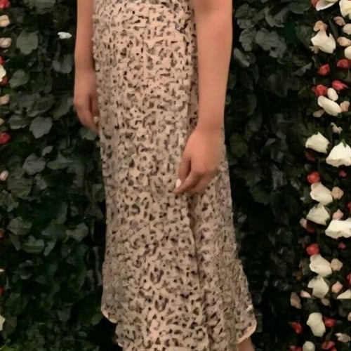 Coctail Zara dress with sequins like new, black and beige