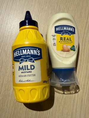 Hellmans μουστάρδα και μαγιονέζα καινούργια