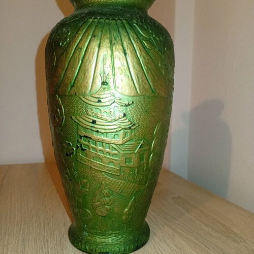 Chinese vase used, 24 cm, with paint wear