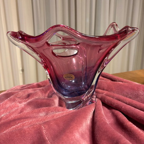 Bohemia Crystal Original Rainbow Bowl Like New