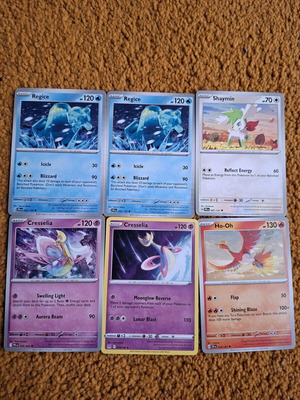 Pokemon TCG Legendary Cards Regice Shaymin Cresselia Ho-Oh new
