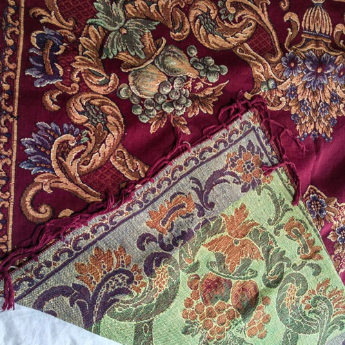 Vintage Jacquard Brocade Tablecloth 1940-1950 like new