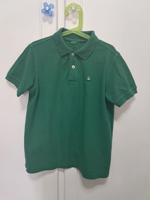 Benetton polo κοντομάνικο μπλουζάκι για αγόρι 8-9 ετών σαν καινούργιο, πράσινο