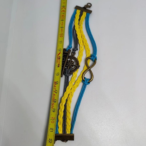 Handmade Infinity Love Multistrand Bracelet with Compass like new
