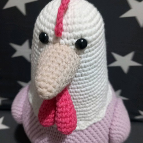 Chicken doll handmade knitted amigurumi new 35cm