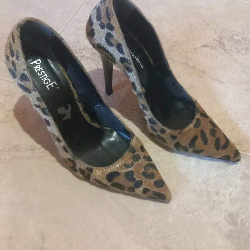 Prestige shoes used tiger print, size 37, multicolor