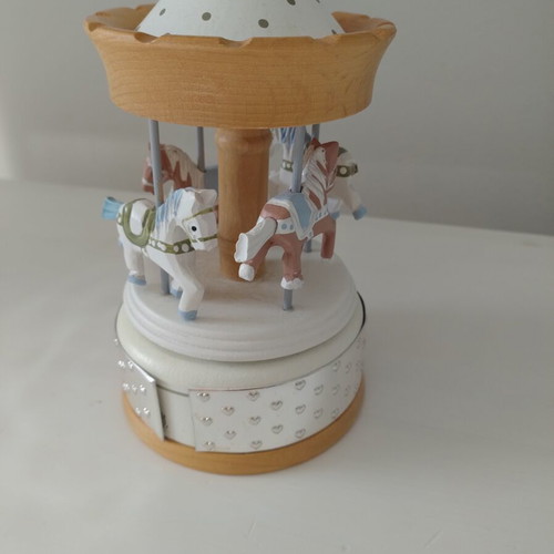 Wooden decorative carousel with music, like new