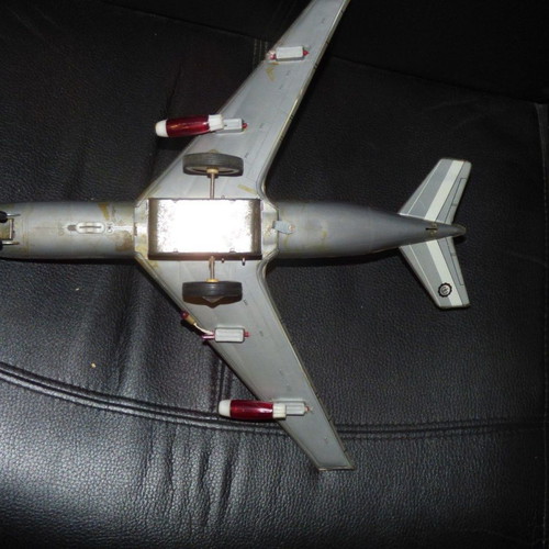 Tin airplane TWA Japan used, vintage, non-working