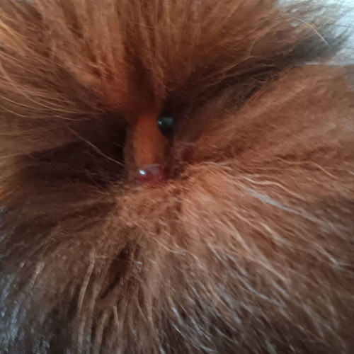 Decorative fox like new with synthetic fur