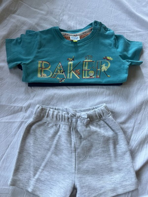 Baby clothing set 9-12 months with Ted Baker turquoise tshirt and F&F shorts like new
