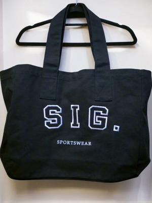SIG Gym Tote Bag new, 100% cotton, black shoulder bag