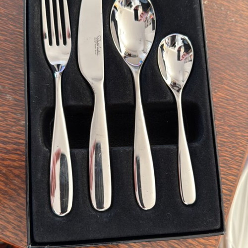 Set of 4 children's cutlery new stainless steel