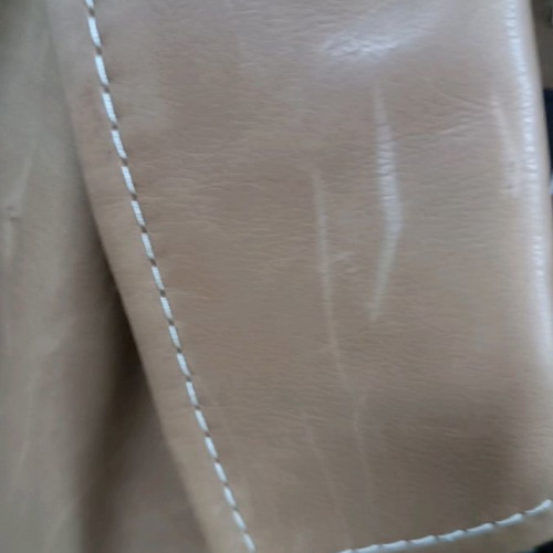 Michael Kors leather jacket men's used, beige, XL