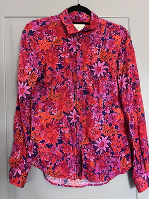 Sézane long-sleeve shirt like new, vibrant colors, size S