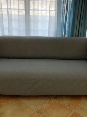Klippan IKEA two-seater sofa used, gray with removable cover