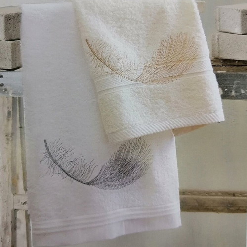 Rythmos towel set of 3 with embroidery, new