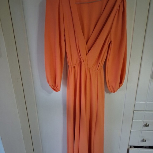 Summer long dress used, orange, airy