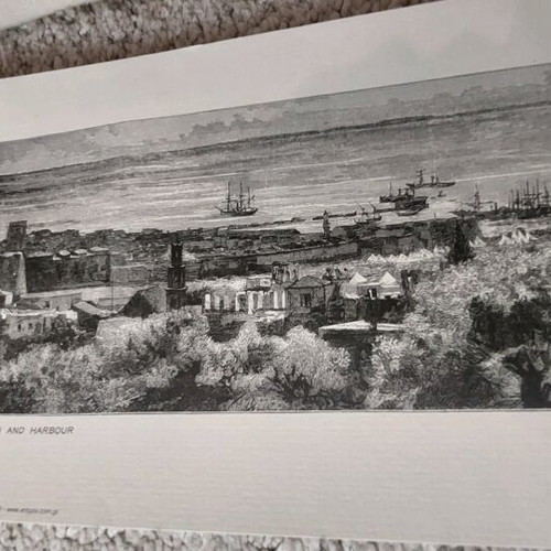Engraving copy "The engravings of Chios" new, 50x15.5cm