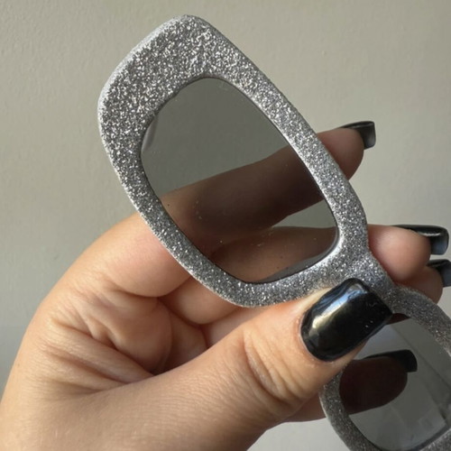Glitter sunglasses brand new silver unisex for adults and kids