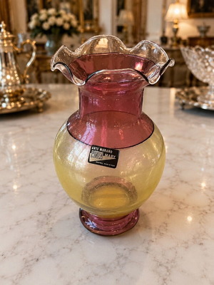 Vintage Murano γυάλινο βάζο Linea Mary Made in Italy, σαν καινούργιο