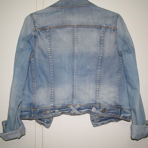 Stradivarius women's denim jacket used, size Medium, blue