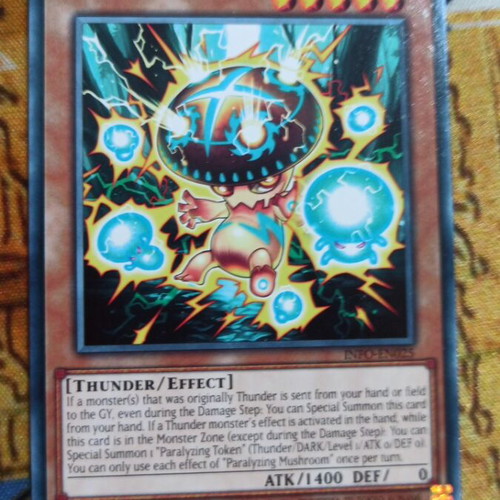 Paralyzing Mushroom Yu-Gi-Oh! card like new, Infinite Forbidden