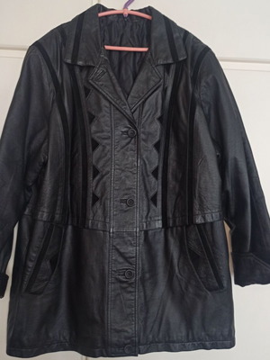 Vintage δερμάτινο ημίπαλτο XXL μαύρο σαν καινούργιο