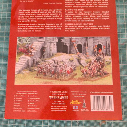 Warhammer Fantasy Vampire Counts Army Book 7th Edition