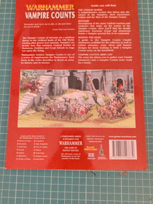 Warhammer Fantasy Vampire Counts Army Book 7th Edition