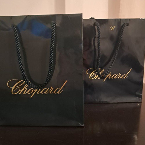 Chopard paper gift luxury bags, like new, pack of 2 dark blue-black