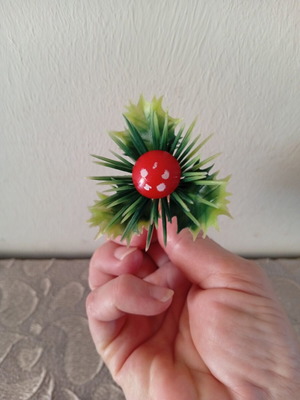 Plastic Christmas decoration for Vasilopita