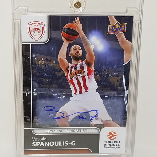 Vassilis Spanoulis 2016-17 Upper Deck Euroleague Basketball autograph card