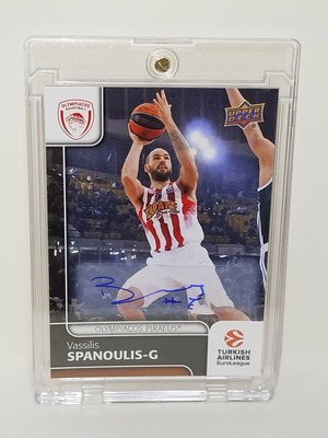 Vassilis Spanoulis 2016-17 Upper Deck Euroleague Basketball autograph card