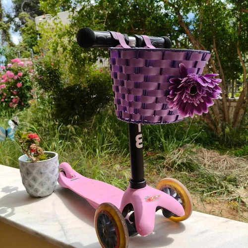 Micro Kids Scooter with Seat, Storage, Basket and Accessories like new