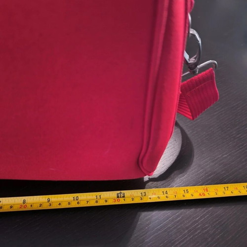 Red Travel Toiletry Bag like new with shoulder strap
