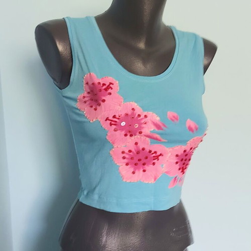 Danza Lycra Women's Top like new, unisize with sequins