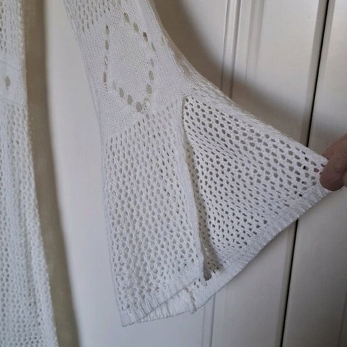 Knitted beach kaftan like new, white size M
