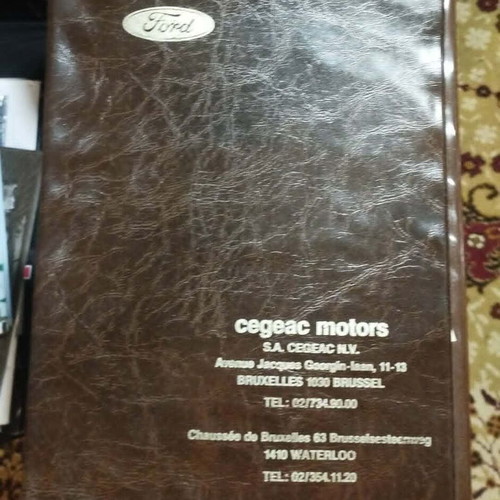 Vintage Ford car document holder used, Cegeac Motors Belgium
