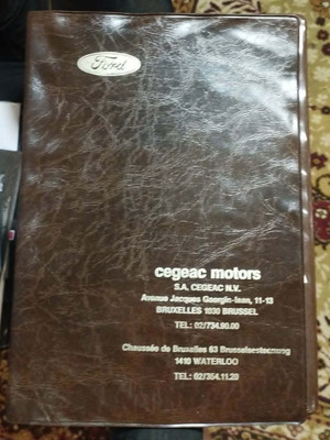 Vintage θήκη εγγράφων αυτοκινήτου Ford μεταχειρισμένη, Cegeac Motors Βέλγιο