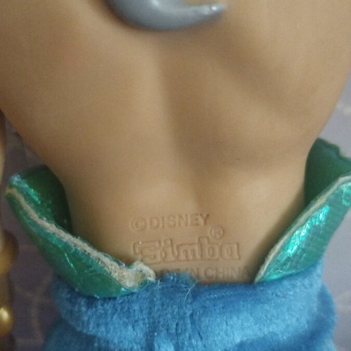Disney collectible Triton Poseidon doll with fabric tail defect, Simba Toys