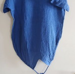 Lightweight asymmetrical blouse, electric blue