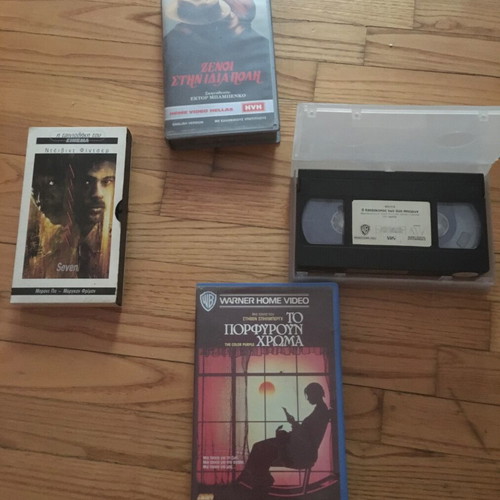 VHS movies Seven, Spy of Two Continents, Strangers in the Same City, The Color Purple like new