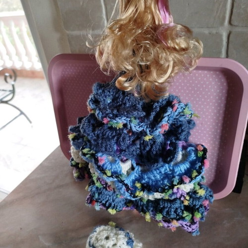 Doll with Handmade Dress and Hat New